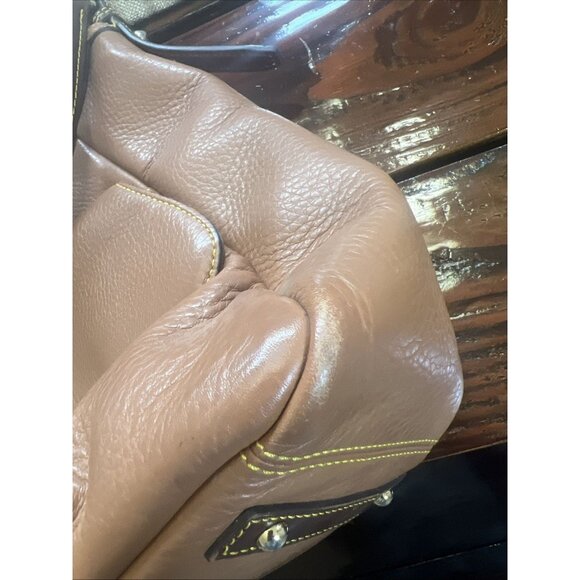 Dooney & Bourke Samba Hobo Bag Saddle Carmel Brown Pebble Leather Bag Purse Lock - Picture 9 of 16